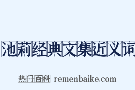 池莉经典文集近义词是什么意思的图片